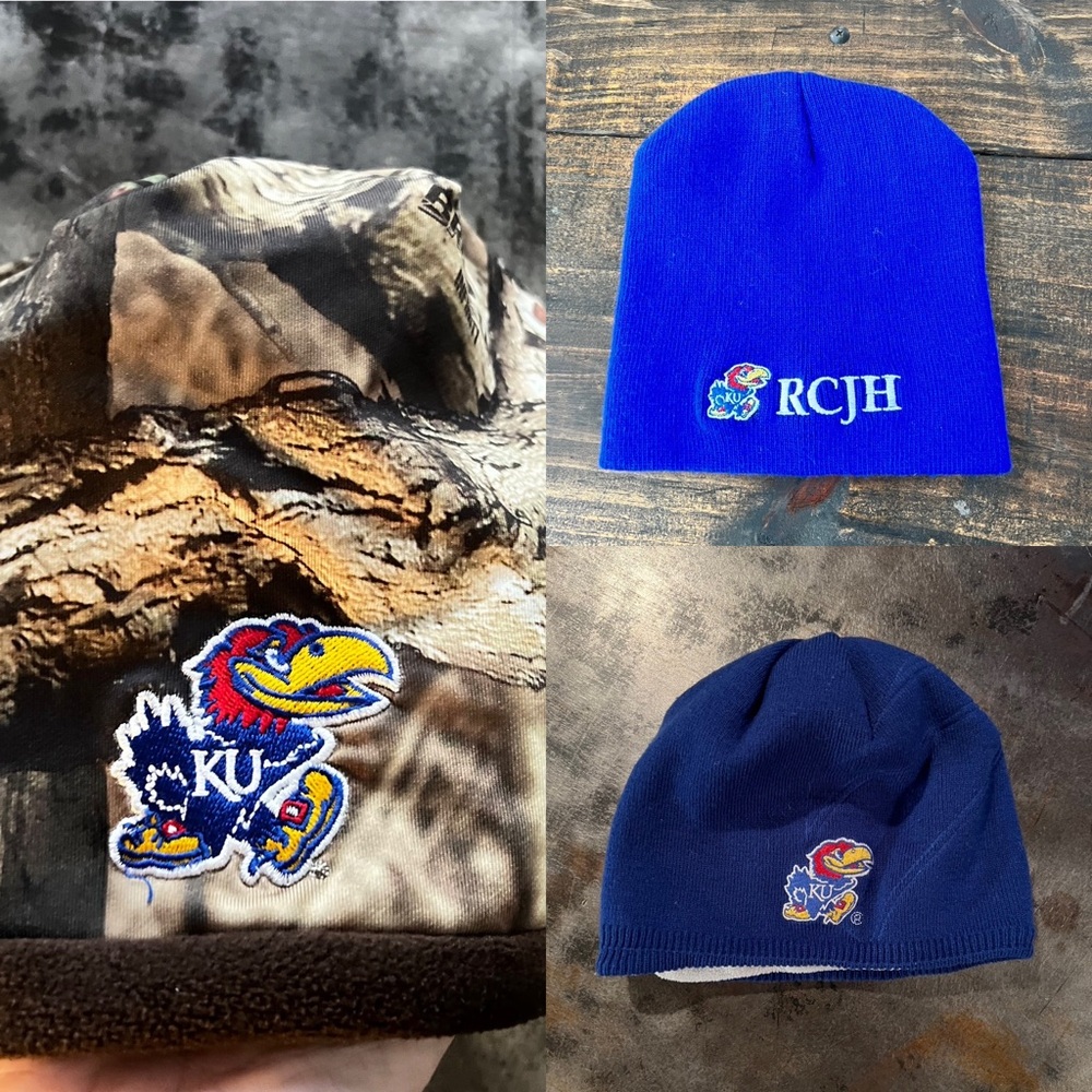 3 KU Jayhawks beanies